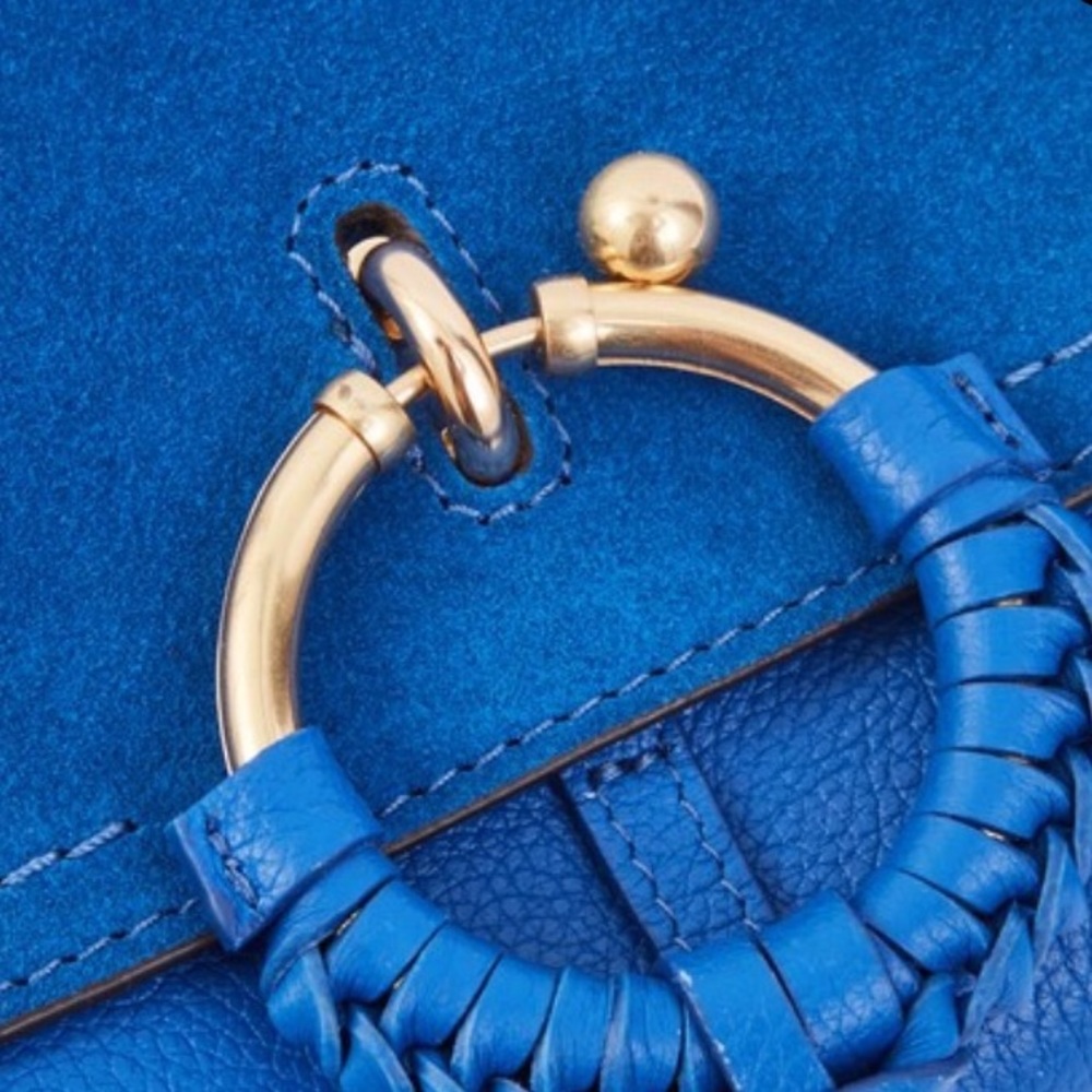 🔥SALE🔥🌟CHLOE🌟🍃SUPER CUTE🍃blue suede🍃🌟bag✨ - Picture 5 of 8